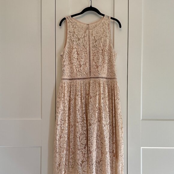 Adrianna Papell Lace Tea-Length Dress - Picture 2 of 4